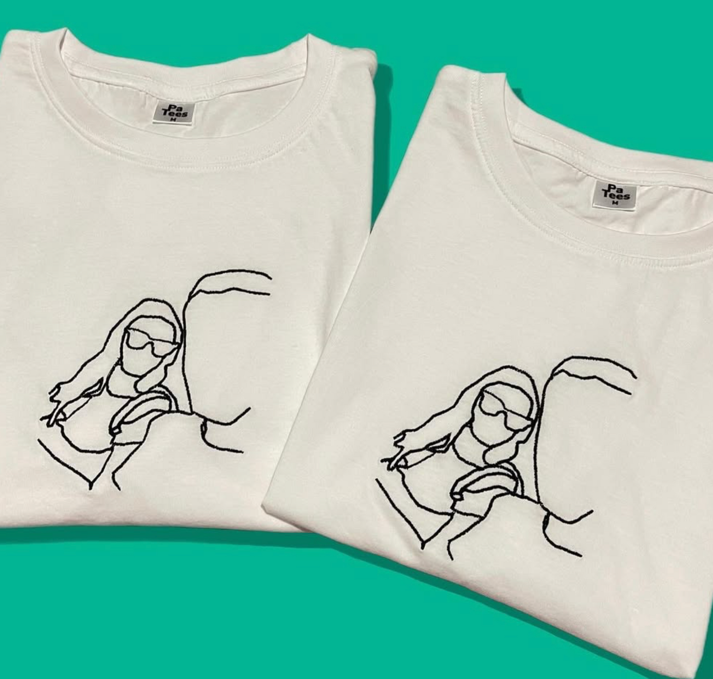 T-shirts Brodés Personnalisés – Cadeau d’Amour