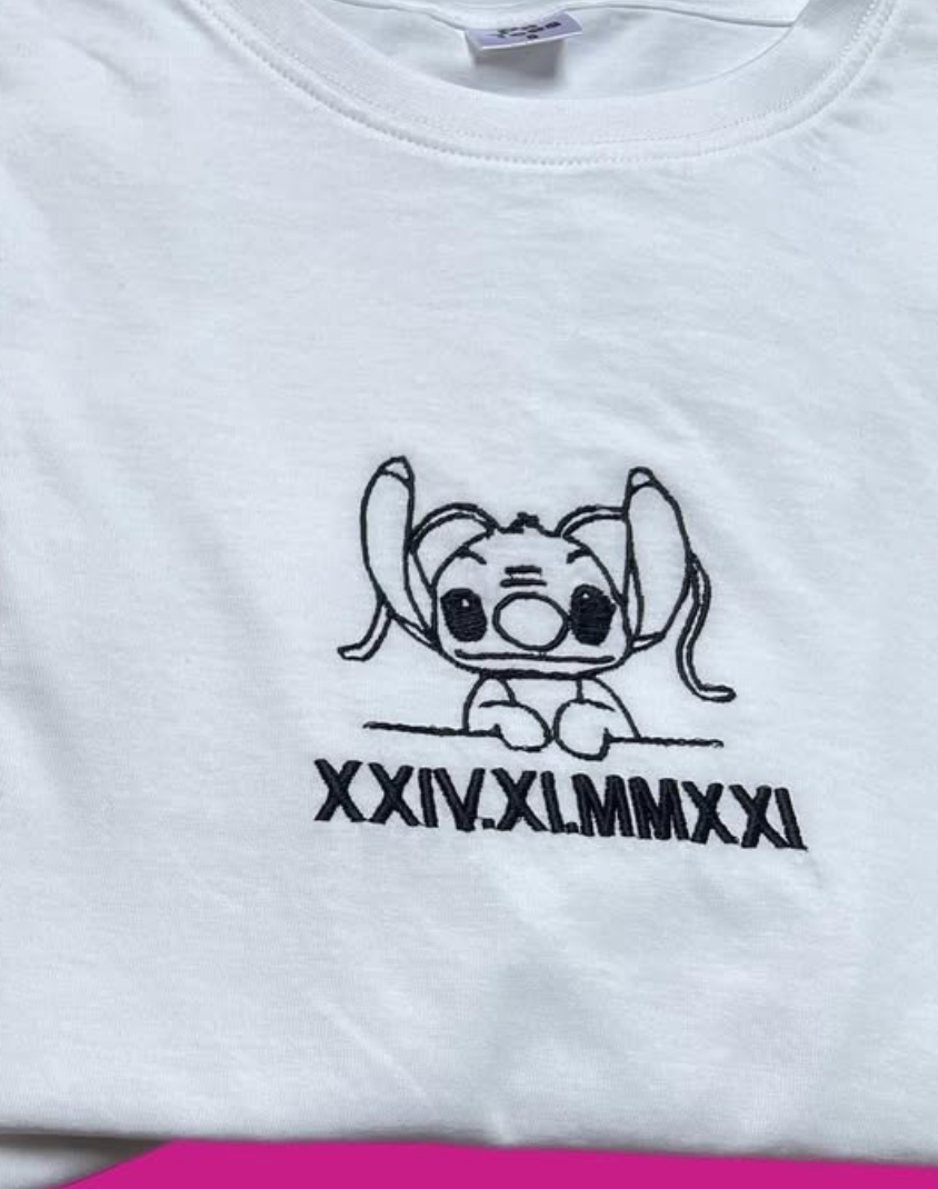 T-shirts Brodés Personnalisés – Cadeau d’Amour