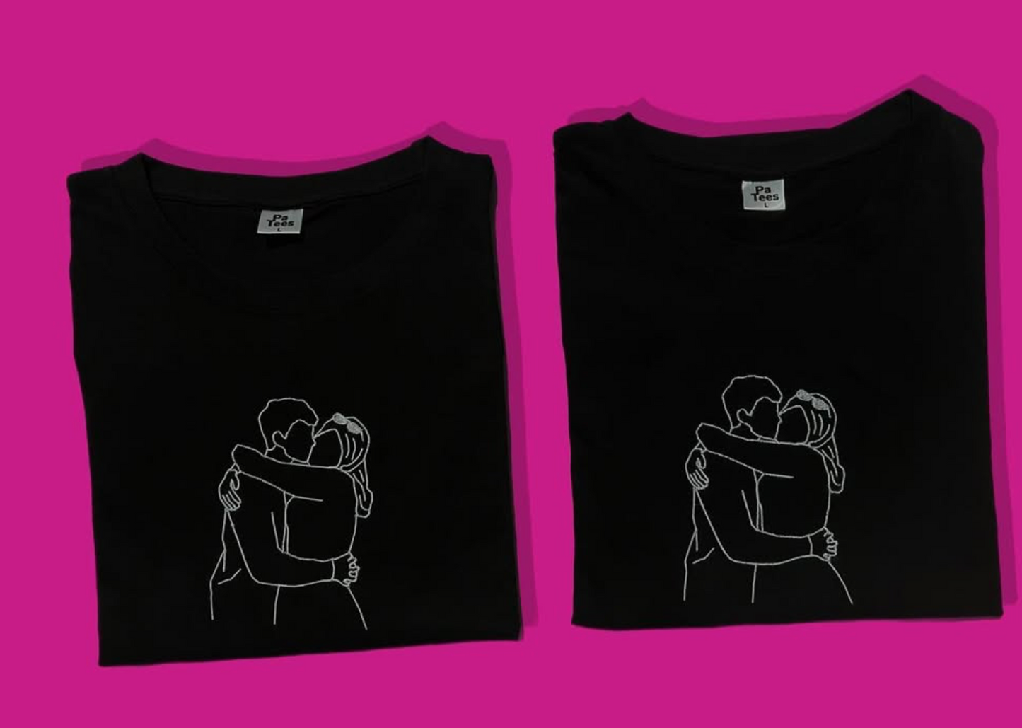 T-shirts Brodés Personnalisés – Cadeau d’Amour