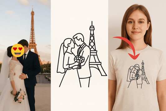 T-shirts  Brodés Personnalisés – Cadeau d’Amour