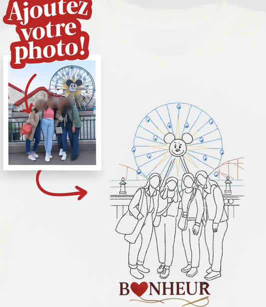 T-shirts  Brodés Personnalisés – Cadeau d’Amour Unique